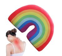 Générique Fun Throw Pillows | Cute Rainbow Neck Rest | Cute,for Children, Adult, Bed, Car Seat, Sofa, Workplace, Nursery, Apartment, Home