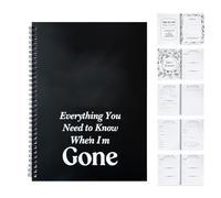 Générique Funeral Planning Organizer Book- Final Wishes Estate Planning Journal, Document Preparation Log with Beneficiary Information and Service Instructions for Family Records, 11.22 Inches