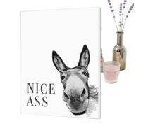 Générique Funny Animal Bathroom Wall Art - 11.8 X 15.7in Nice Ass Poster, Rustic Farmhouse Restroom Decor, Unframed Vintage Style Print, Humorous Home Wall Decor | For Men & Women