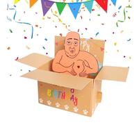 Générique Funny Birthday Card, 3d Celebration Card, 4.17x3.54in Creative Note, Greeting Message for Friends, Colleagues, or Anyone Celebrating at Home, During Travel, or in a Dormitory