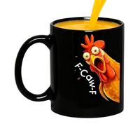 Générique Funny Chick Shaped Ceramic Coffee Mug | 350ml Capacity, 9.5x8x8cm, 390g | Novelty Tea Cup For Men & Women | Office & Home Gift