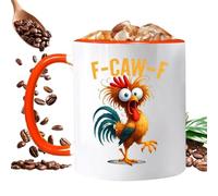Générique Funny Coffee Cups - Ceramic 350ml 9.5x8cm | Rooster Drinking Mug Novelty Coffee Cup | Creative Drinkware Gift For Men Women Friends Family Coworkers Chicken Lovers Home Office Holiday Use