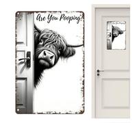 Générique Funny Cow Bathroom Art-Vintage Highland Cow in Bathtub Canvas, Waterproof Wall Decor for Powder Room & Vanity, Renter-Friendly Farmhouse Decor for Home, Office & Spa