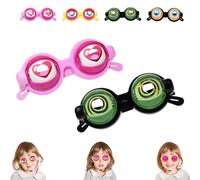 Générique Funny Crazy Eyes Blinking Glasses, Blinking Glasses with Eyes, rank Stuff Silly Party Favors Costume Toys (B+D)