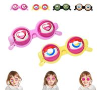 Générique Funny Crazy Eyes Blinking Glasses, Blinking Glasses with Eyes, rank Stuff Silly Party Favors Costume Toys (C+D)