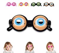 Générique Funny Crazy Eyes Blinking Glasses, Blinking Glasses with Eyes, rank Stuff Silly Party Favors Costume Toys (A#)
