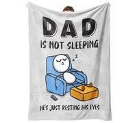 Générique Funny Dad Blankets - Dad is Not Sleeping Sofa Throws,Father's Day Blanket,for Husbands Men Birthday Holiday Thanksgiving Home Office Living Room Bedroom Study Dorm Apartment
