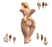 Générique Funny Human Body Wall Hook, 5 Inches Cheeky Sculpture Bathroom Entryway Towel and Key Holder, Bold Playful Home Decor Housewarming Gag Gift for Humorous Friends