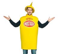Générique Funny Ketchup Costume, Humorous Cosplay Outfit, Mustard Matching Set for Party Fun, Lightweight Comfortable Fabric Design, Costume & Party Accessories, for Birthday Carnival Holiday Stage