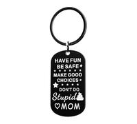 Générique Funny Keychains - Meaningful Keyring Purse Pendant With Humorous Quote | Backpack Keychain Gift for Teens Kid Family Friends | Birthday Stocking Stuffer