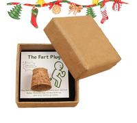 Générique Funny Prank Fart Plug - Joke Gag Toy with Card and Storage Box | Paper Material, 4.5x4.5cm Card, 1.5cm Plug Size, Party Accessory for Adults, Women, Friends, Family Celebration