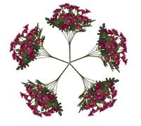 Générique Funsdecor Mums, Artificial Mums for Outdoors, Waterproof Windproof Fake Fall Flower Daisy Never Faded No Watering Pruning Cleanup-Bright & Full Like Real Thing (5PCSE)