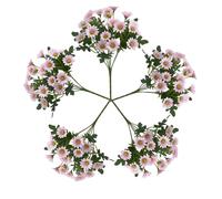 Générique Funsdecor Mums, Artificial Mums for Outdoors, Waterproof Windproof Fake Fall Flower Daisy Never Faded No Watering Pruning Cleanup-Bright & Full Like Real Thing (5pcsA)