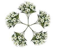 Générique Funsdecor Mums, Artificial Mums for Outdoors, Waterproof Windproof Fake Fall Flower Daisy Never Faded No Watering Pruning Cleanup-Bright & Full Like Real Thing (5PCSB)