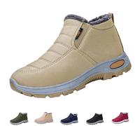 Générique Fur Lined Winter Boots For Women, Comfort Casual Outdoor Warm Snow Boots for Outdoor Cold Weather (Coffee,41)