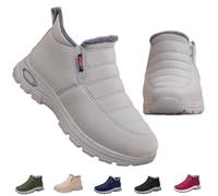 Générique Fur Lined Winter Boots For Women, Comfort Casual Outdoor Warm Snow Boots for Outdoor Cold Weather (Gray,37)