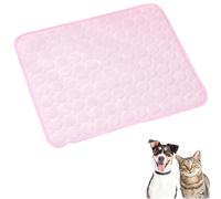 Générique Furry Basics Dog Cooling Mat, Cool Dog Bed for Summer, Pet Ice Silk Self Coolpad, Washable & Portable Pet Soft Pad, Washable for Small Medium Large Dogs and Cat (Pink,19.6 * 15.7inch)