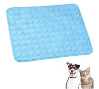 Générique Furry Basics Dog Cooling Mat, Cool Dog Bed for Summer, Pet Ice Silk Self Coolpad, Washable & Portable Pet Soft Pad, Washable for Small Medium Large Dogs and Cat (Blue,19.6 * 15.7inch)