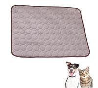 Générique Furry Basics Dog Cooling Mat, Cool Dog Bed for Summer, Pet Ice Silk Self Coolpad, Washable & Portable Pet Soft Pad, Washable for Small Medium Large Dogs and Cat (Brown,19.6 * 15.7inch)