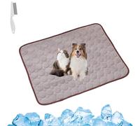 Générique Furry Basics Dog Cooling Mat, Furrybasics Coolingmat, Cool Dog Bed for Summer, Washable & Portable Pet Soft Pad, for Small Medium Large Dogs and Cat (Brown,19.7 * 15.7in)