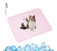 Générique Furry Basics Dog Cooling Mat, Furrybasics Coolingmat, Cool Dog Bed for Summer, Washable & Portable Pet Soft Pad, for Small Medium Large Dogs and Cat (Pink,19.7 * 15.7in)