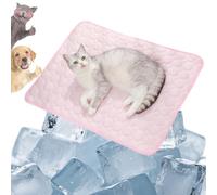 Générique Furry Basics Dog Cooling Mat, Furrybasics Coolingmat, Summer Indoor Pet Cool Pad with Thickened Anti-Scratch Design, Washable Self-Cooling Ice Silk Mat for Dogs Cats (Pink,XX-Large)
