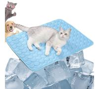 Générique Furry Basics Dog Cooling Mat, Furrybasics Coolingmat, Summer Indoor Pet Cool Pad with Thickened Anti-Scratch Design, Washable Self-Cooling Ice Silk Mat for Dogs Cats (Blue,Small)