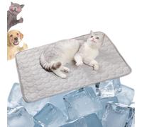 Générique Furry Basics Dog Cooling Mat, Furrybasics Coolingmat, Summer Indoor Pet Cool Pad with Thickened Anti-Scratch Design, Washable Self-Cooling Ice Silk Mat for Dogs Cats (Grey,Medium)