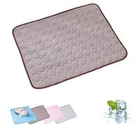 Générique Furry Basics Dog Cooling Mat, Furrybasics Coolingmat with Ice-Silk Tech, Self-Cooling & Machine-Washable Pet Pad for Hot Days (Brown,Small)