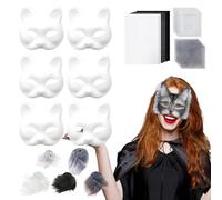 Générique Furry Face Cover, Breathable Soft Mask, Fun Arts and Crafts Accessory, Cosplay Parties, Animal Costume with Eye Meshes for Boys Girls Adults, Theater Performances, Christmas