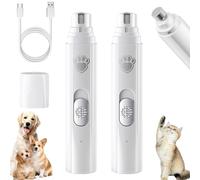Générique Furrybasics Silent Paw Pro, Rechargeable Electric Quiet Dog Nail Grinder, Low-Noise Pet Nail Trimmer for Dogs & Cats, Waterproof & Easy to Clean (White*2)