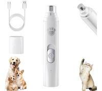 Générique Furrybasics Silent Paw Pro, Rechargeable Electric Quiet Dog Nail Grinder, Low-Noise Pet Nail Trimmer for Dogs & Cats, Waterproof & Easy to Clean (White)