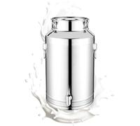 Générique Fût De Conservation à Vin En Acier ydable,Seau à Lait en Acier Hermétique 5L/9L/14L avec Couvercle - Contenant Pour Graisse De Lard,Pour Lait Vin Farine Café Sucre