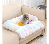 Générique Fuzzy Calming Dog Sofa Bed,Dog Mat for Sofa Protector with Removable Washable Cover,Plush Furniture Protector with Anti-Slip Bottom,Couch Bed for Dogs and Cats
