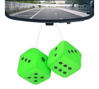 Générique Fuzzy Car Dice Hanging Charm - Plush Rear View Mirror Ornament | Retro Vehicle Interior Decoration Accessory, Soft Pair Auto Cabin Styling for Truck SUV Sedan Van Travel Road Trips