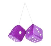 Générique Fuzzy Car Dice Hanging Charm - Plush Rear View Mirror Ornament | Retro Vehicle Interior Decoration Accessory, Soft Pair Auto Cabin Styling for Truck SUV Sedan Van Travel Road Trips