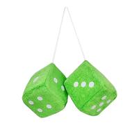 Générique Fuzzy Car Dice Hanging Charm - Plush Rear View Mirror Ornament | Retro Vehicle Interior Decoration Accessory, Soft Pair Auto Cabin Styling for Truck SUV Sedan Van Travel Road Trips