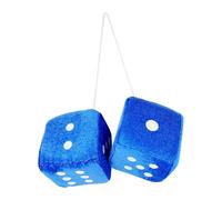 Générique Fuzzy Car Dice Hanging Charm - Plush Rear View Mirror Ornament | Retro Vehicle Interior Decoration Accessory, Soft Pair Auto Cabin Styling for Truck SUV Sedan Van Travel Road Trips