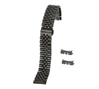 Générique FYXT 12/13/14/16/17/18/19/20/21/22mm Bracelet de montre en acier inoxydable Bracelet de montre interface d'arc creux avec des broches d'outils remplacer(Black,17mm)