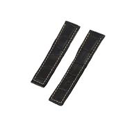 Générique FYXT 20mm 22mm Bracelet en Cuir Véritable Compatible avec TAG for HEUER Bracelet Série Hommes Top Marque Qualité Bande Doux Bracelet Poignet(Black Brown Line,Black Buckle,22mm)