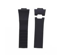Générique FYXT 25mm * 12mm Noir Marron Bleu Bracelet en Caoutchouc De Silicone Étanche Boucle Pliante Bracelet Compatible avec Le Bracelet De Montre Ulysse Nardin(Black,Without Buckle)