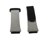 Générique FYXT 25mm Hommes Nylon Toile Couture Bracelet En Cuir Véritable Compatible Avec Montre Bracelet De Montre Bracelet Boucle Vis Vers Le Bas(Grey strap)