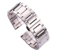 Générique FYXT Bracelet de la Bande de Montre 316l en Acier Inoxydable Bleu Argent Femmes Hommes métal watcbands Bracelet Links 18 20 21 22mm 23mm 24mm(All Brushed,18mm)