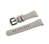 Générique FYXT Bracelet De Montre En Caoutchouc De Silicone, 24mm X 20mm, Compatible Avec Graham Racing, Nouveau(Grey Black Buckle)