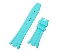 Générique FYXT Bracelet De Montre En Caoutchouc De Silicone Souple De 26mm, Compatible Avec Les Crochets AP 15400/15500/26331(Turquoise,WITHOUT HOOKS_WITHOUT BUCKLE)