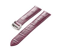 Générique FYXT Bracelet De Montre En Cuir De Vache, Première Couche, Compatible Avec Cartier Tank London, Accessoires For Hommes Et Femmes(Purple,22mm)