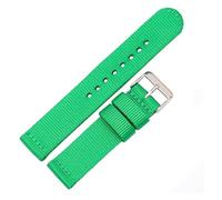 Générique FYXT Bracelet De Montre En Toile De Nylon, 9 Couleurs, 18, 20, 22, 24 Mm, For Femmes Et Hommes, Accessoire De Rechange(Green,18mm)