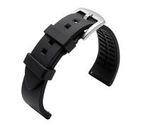 Générique FYXT Bracelet De Montre Sport En Silicone, Bracelets En Caoutchouc Imperméables Compatibles Avec Rolex Water Ghost 18mm 19mm 20mm 21mm 22mm 24mm(Black,19MM_GOLD BUCKLE)