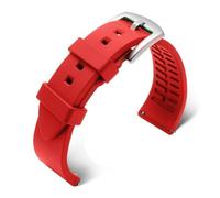 Générique FYXT Bracelet De Montre Sport En Silicone, Bracelets En Caoutchouc Imperméables Compatibles Avec Rolex Water Ghost 18mm 19mm 20mm 21mm 22mm 24mm(Red,20MM_GOLD BUCKLE)
