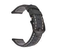 Générique FYXT Bracelet de montre tendance en cuir véritable huilé et ciré, 19 mm, 20 mm, 21 mm, 22 mm, 23 mm, 24 mm, marron, bleu, noir(Crazy horse black-B,23mm)